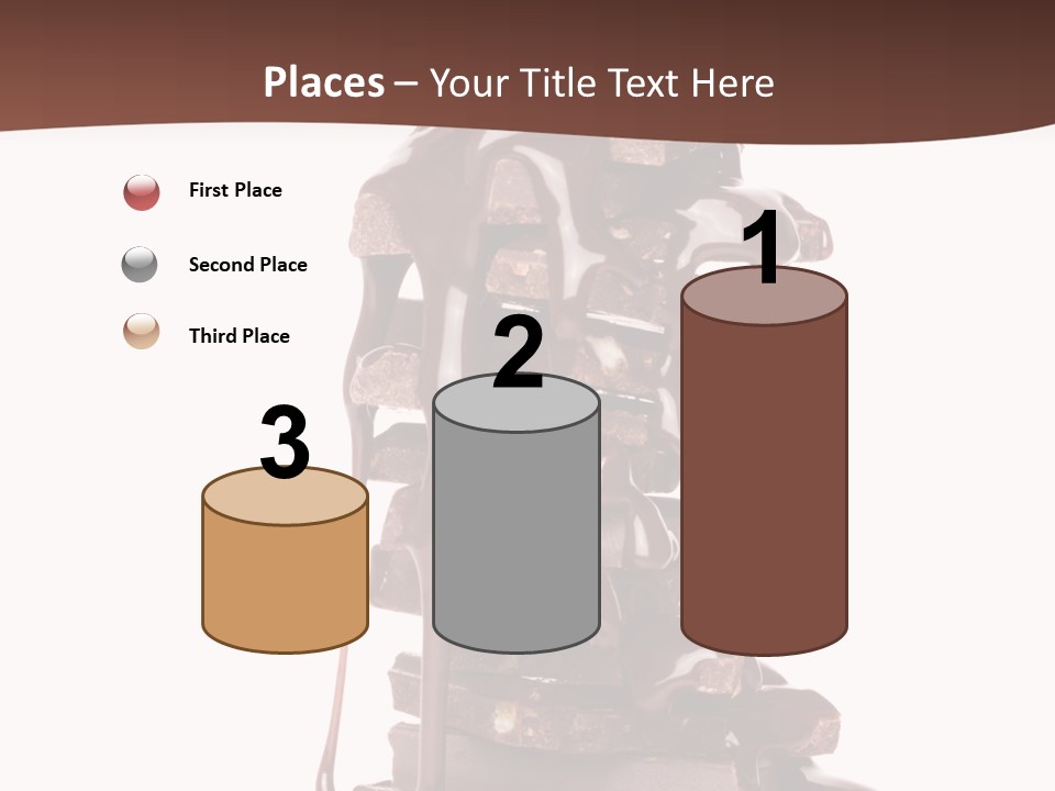 A Chocolate Fountain With Melted Chocolate On Top Of It PowerPoint Template