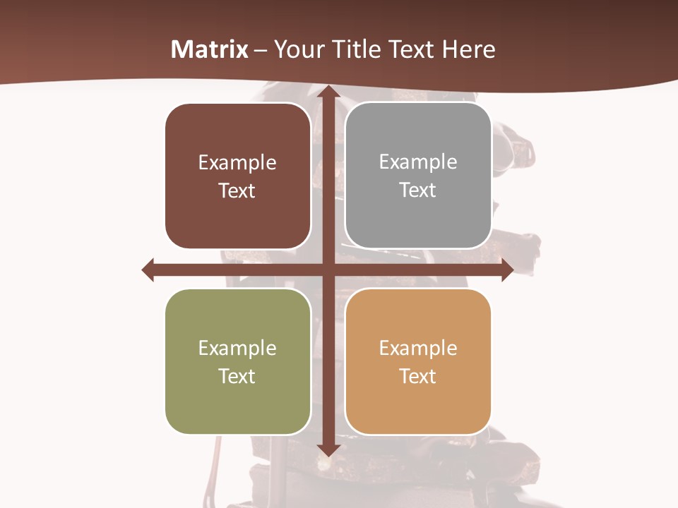 A Chocolate Fountain With Melted Chocolate On Top Of It PowerPoint Template