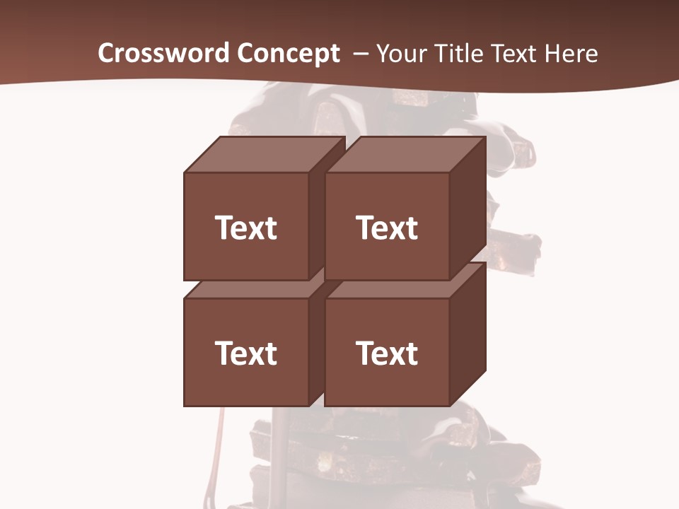 A Chocolate Fountain With Melted Chocolate On Top Of It PowerPoint Template