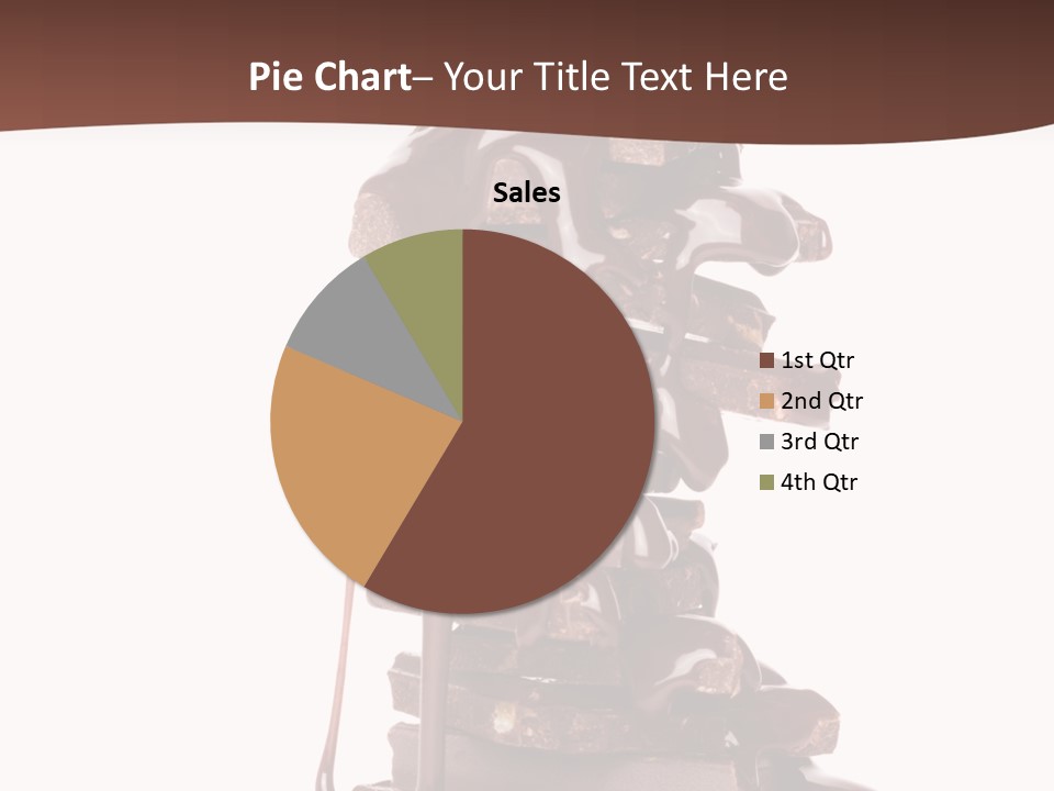 A Chocolate Fountain With Melted Chocolate On Top Of It PowerPoint Template