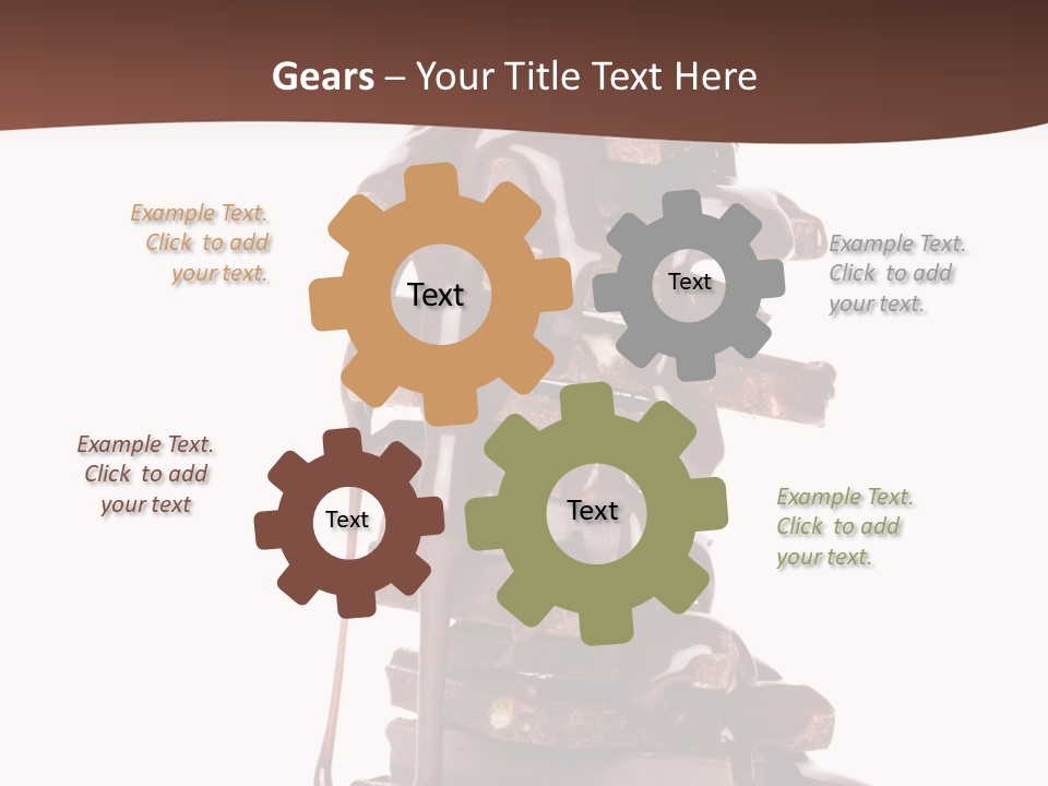 A Chocolate Fountain With Melted Chocolate On Top Of It PowerPoint Template