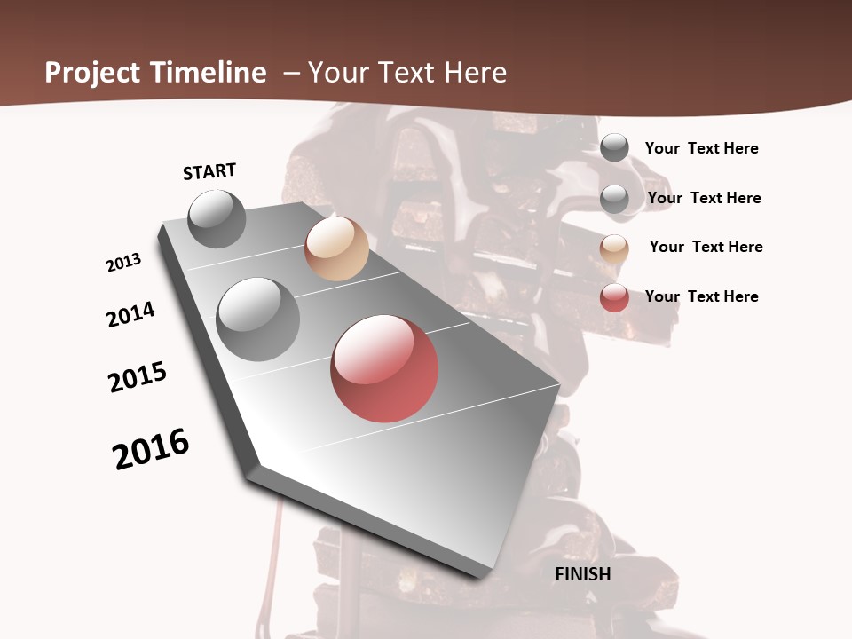 A Chocolate Fountain With Melted Chocolate On Top Of It PowerPoint Template