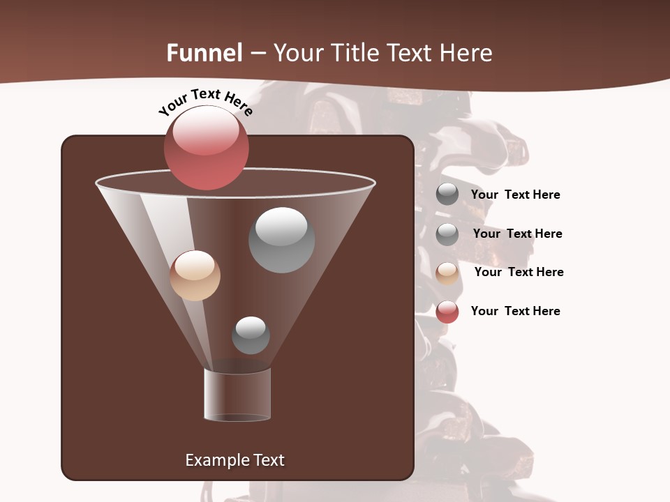 A Chocolate Fountain With Melted Chocolate On Top Of It PowerPoint Template