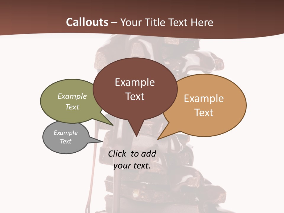 A Chocolate Fountain With Melted Chocolate On Top Of It PowerPoint Template
