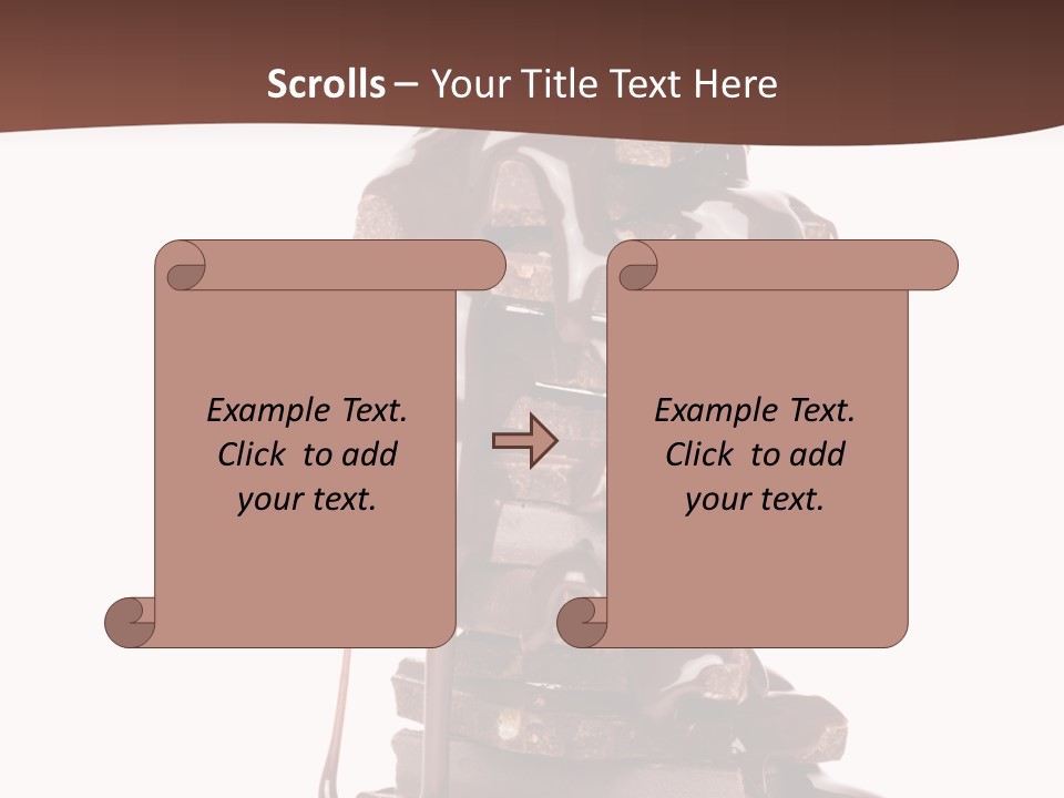 A Chocolate Fountain With Melted Chocolate On Top Of It PowerPoint Template