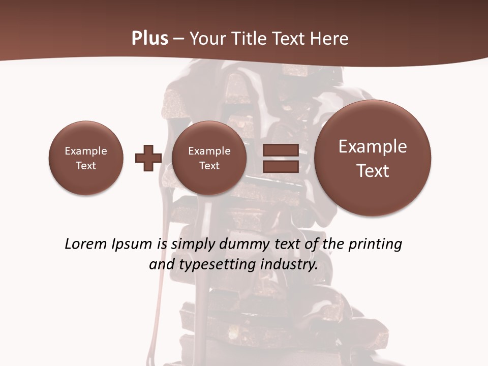 A Chocolate Fountain With Melted Chocolate On Top Of It PowerPoint Template