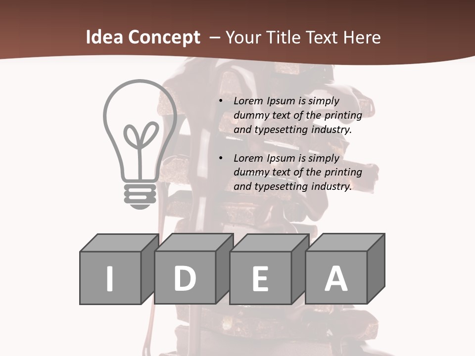 A Chocolate Fountain With Melted Chocolate On Top Of It PowerPoint Template