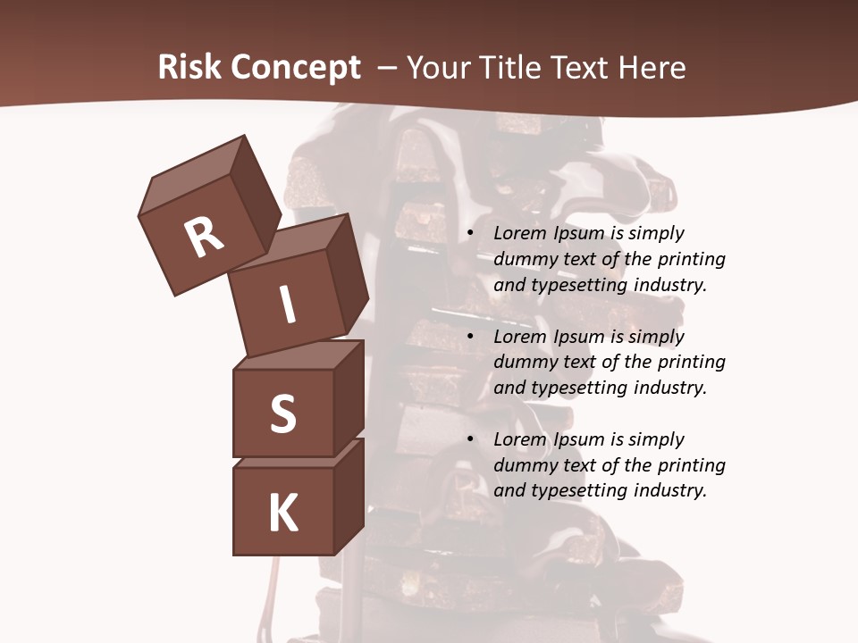 A Chocolate Fountain With Melted Chocolate On Top Of It PowerPoint Template