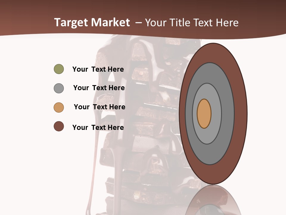 A Chocolate Fountain With Melted Chocolate On Top Of It PowerPoint Template