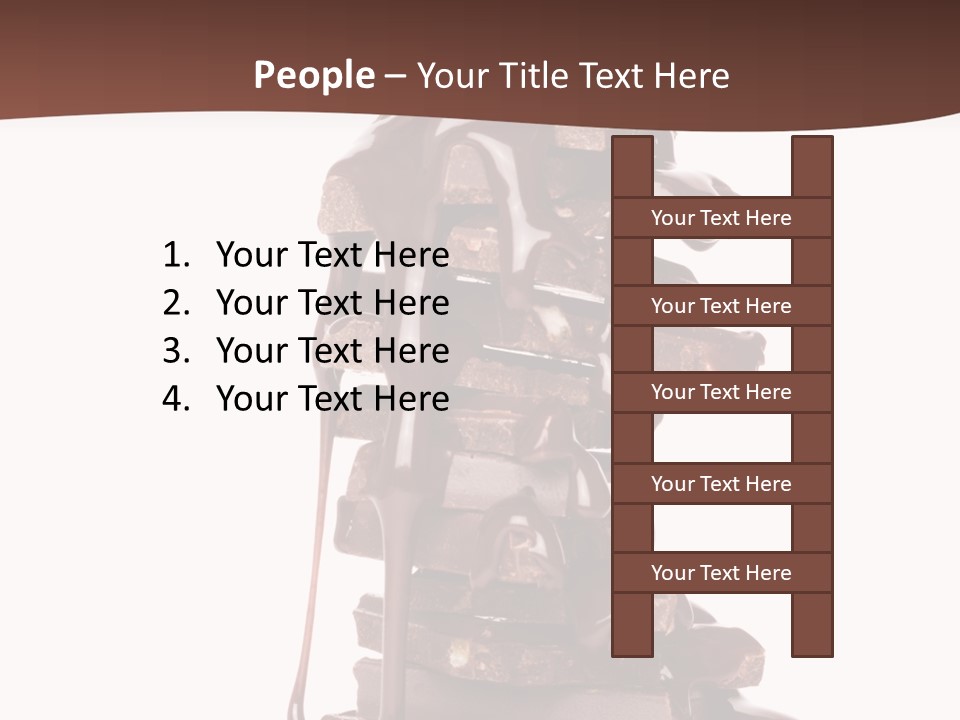 A Chocolate Fountain With Melted Chocolate On Top Of It PowerPoint Template