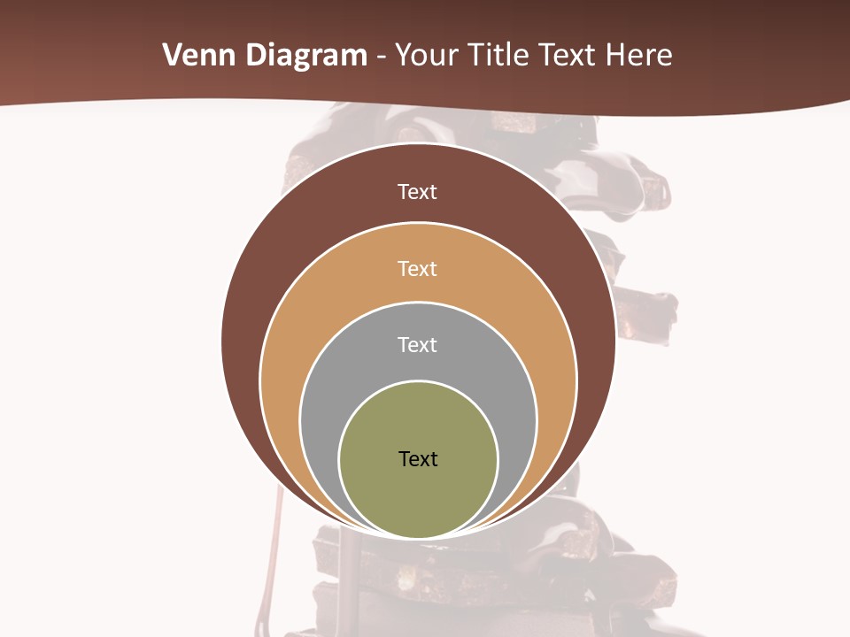 A Chocolate Fountain With Melted Chocolate On Top Of It PowerPoint Template