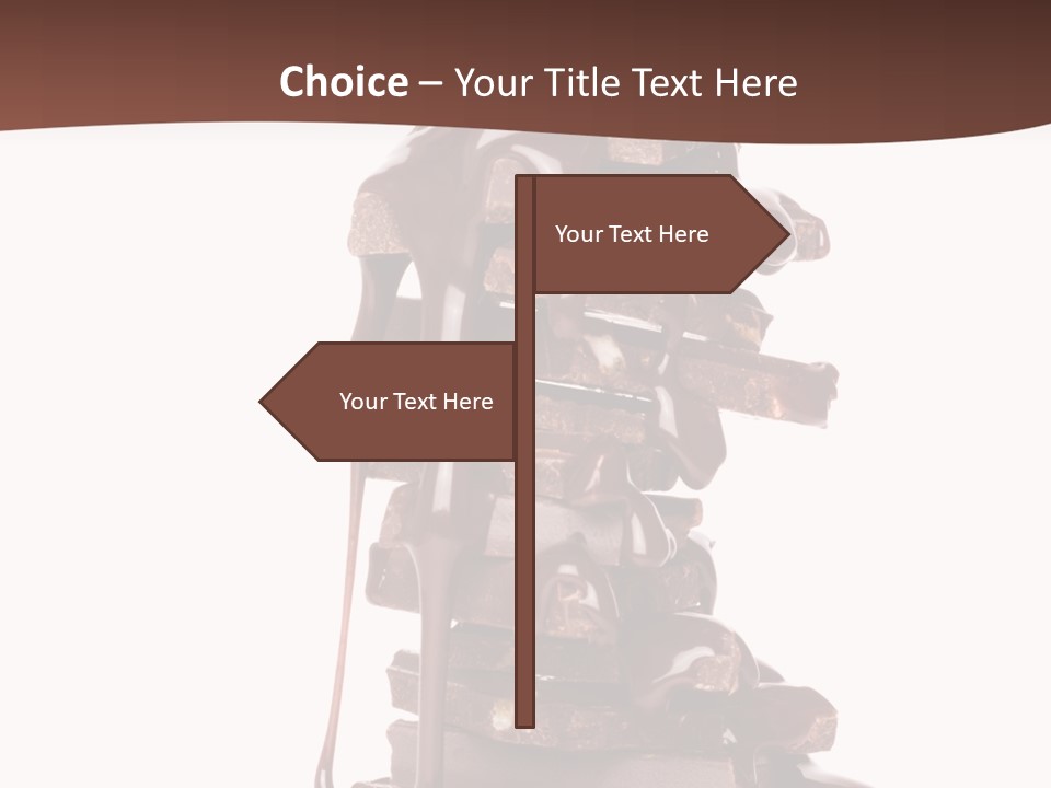 A Chocolate Fountain With Melted Chocolate On Top Of It PowerPoint Template