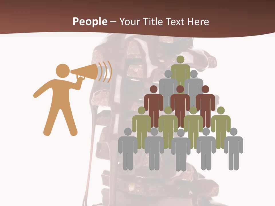 A Chocolate Fountain With Melted Chocolate On Top Of It PowerPoint Template