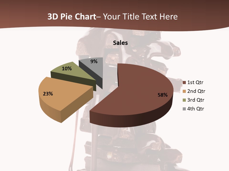 A Chocolate Fountain With Melted Chocolate On Top Of It PowerPoint Template