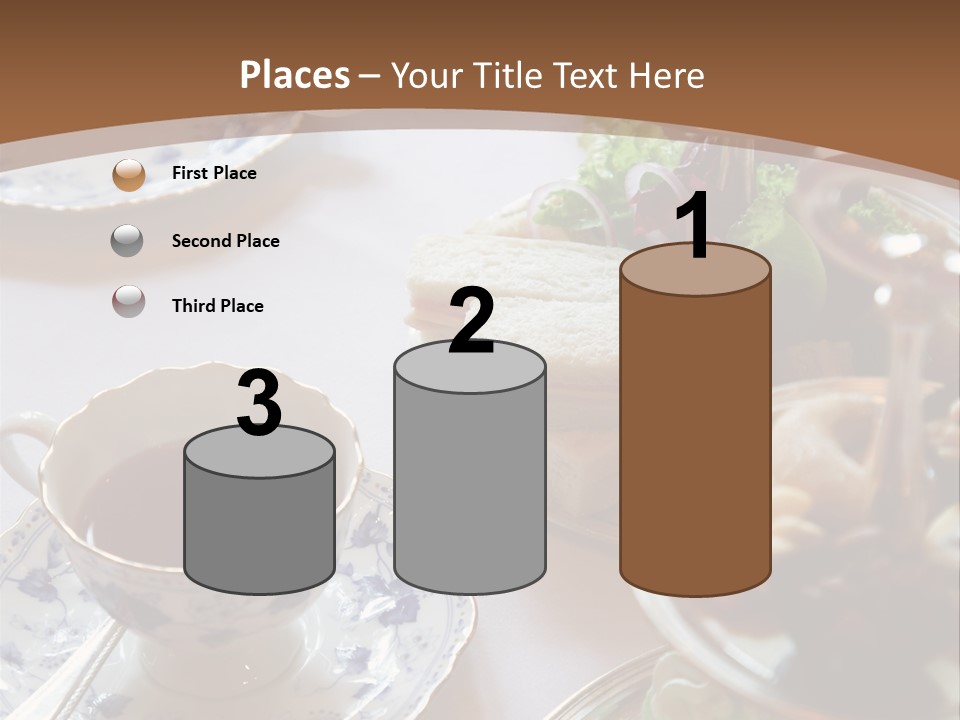 English High Tea Setting With Bread, Scones And Such PowerPoint Template
