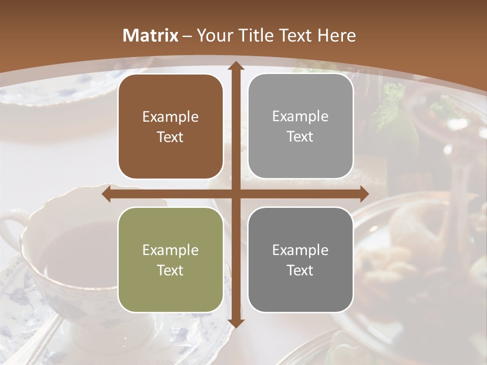 English High Tea Setting With Bread, Scones And Such PowerPoint Template