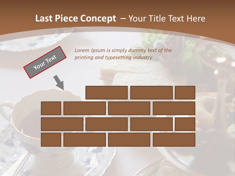 English High Tea Setting With Bread, Scones And Such PowerPoint Template