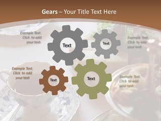 English High Tea Setting With Bread, Scones And Such PowerPoint Template