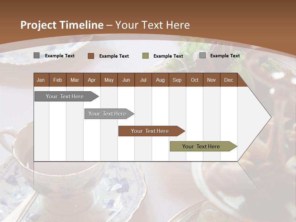 English High Tea Setting With Bread, Scones And Such PowerPoint Template
