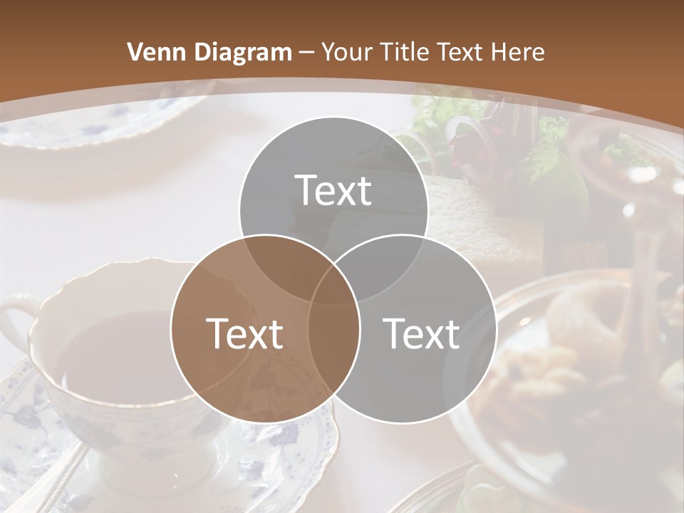 English High Tea Setting With Bread, Scones And Such PowerPoint Template