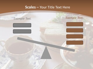 English High Tea Setting With Bread, Scones And Such PowerPoint Template