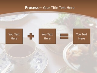 English High Tea Setting With Bread, Scones And Such PowerPoint Template