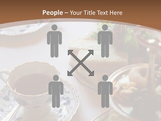 English High Tea Setting With Bread, Scones And Such PowerPoint Template