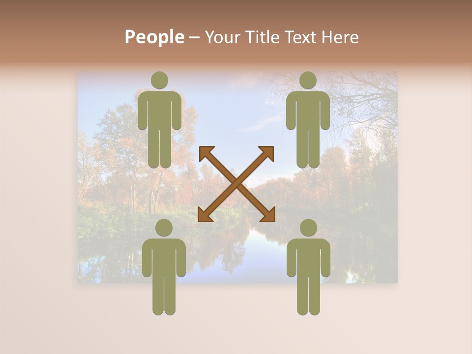 Happy Smiling People. Over White Background PowerPoint Template