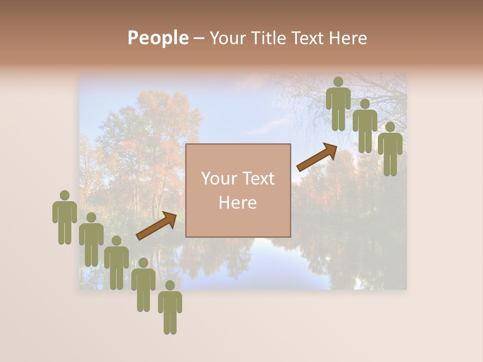 Happy Smiling People. Over White Background PowerPoint Template