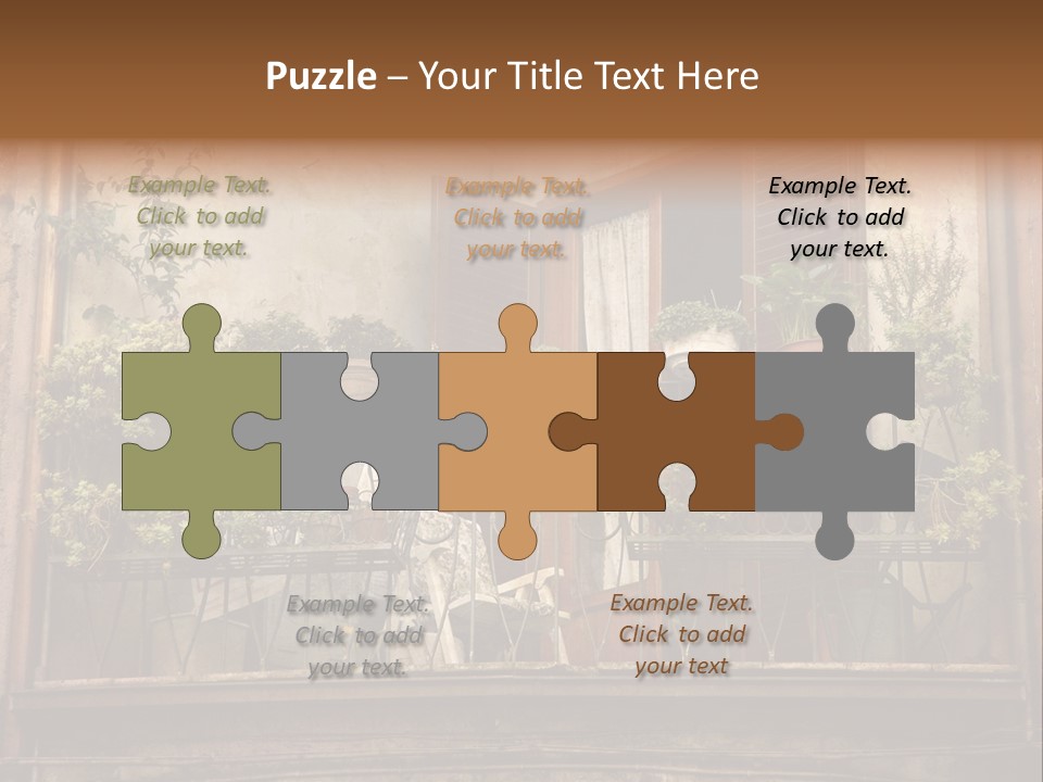 Artistic Work Of My Own In Retro Style - Postcard From Italy. - Architecture Urban Orvieto, Umbria, Italy PowerPoint Template