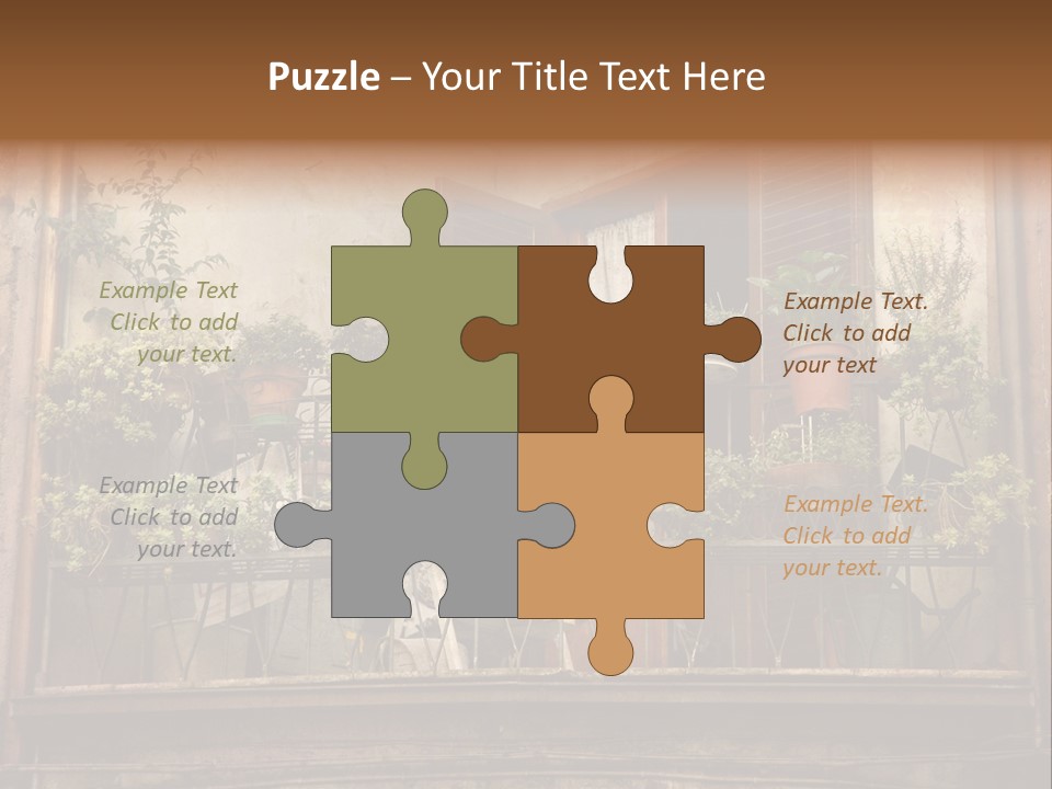 Artistic Work Of My Own In Retro Style - Postcard From Italy. - Architecture Urban Orvieto, Umbria, Italy PowerPoint Template