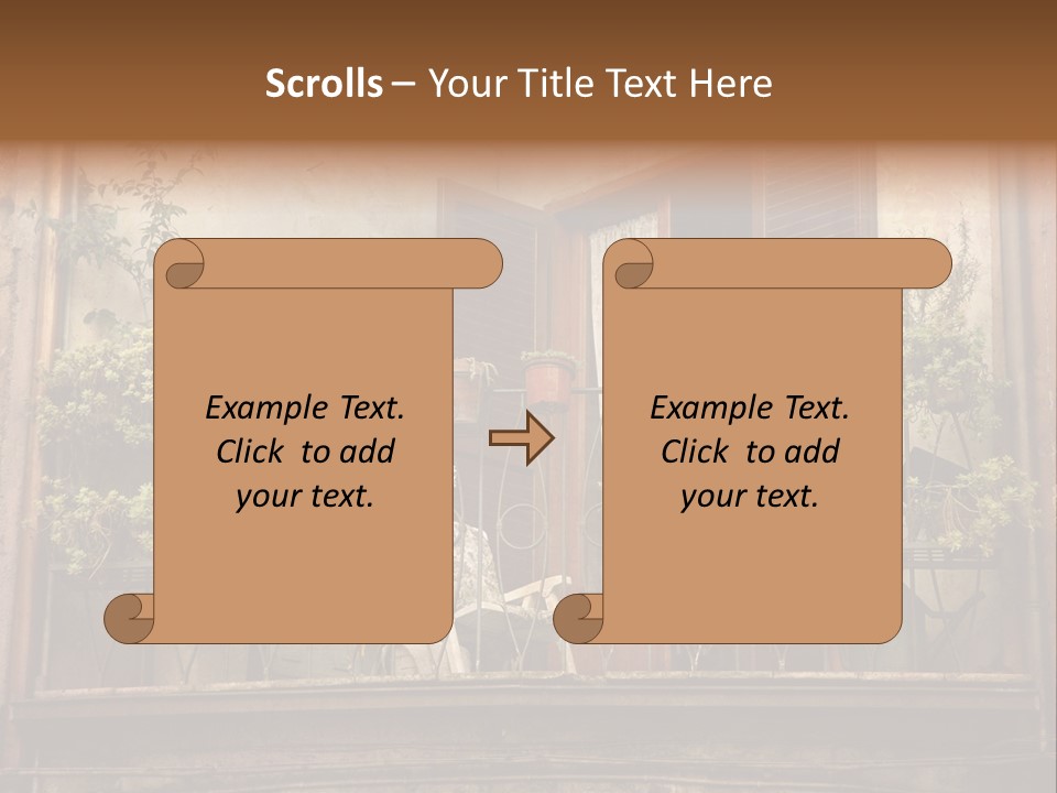 Artistic Work Of My Own In Retro Style - Postcard From Italy. - Architecture Urban Orvieto, Umbria, Italy PowerPoint Template