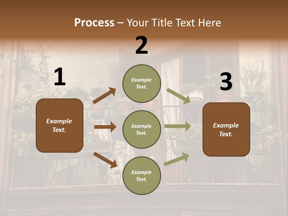 Artistic Work Of My Own In Retro Style - Postcard From Italy. - Architecture Urban Orvieto, Umbria, Italy PowerPoint Template