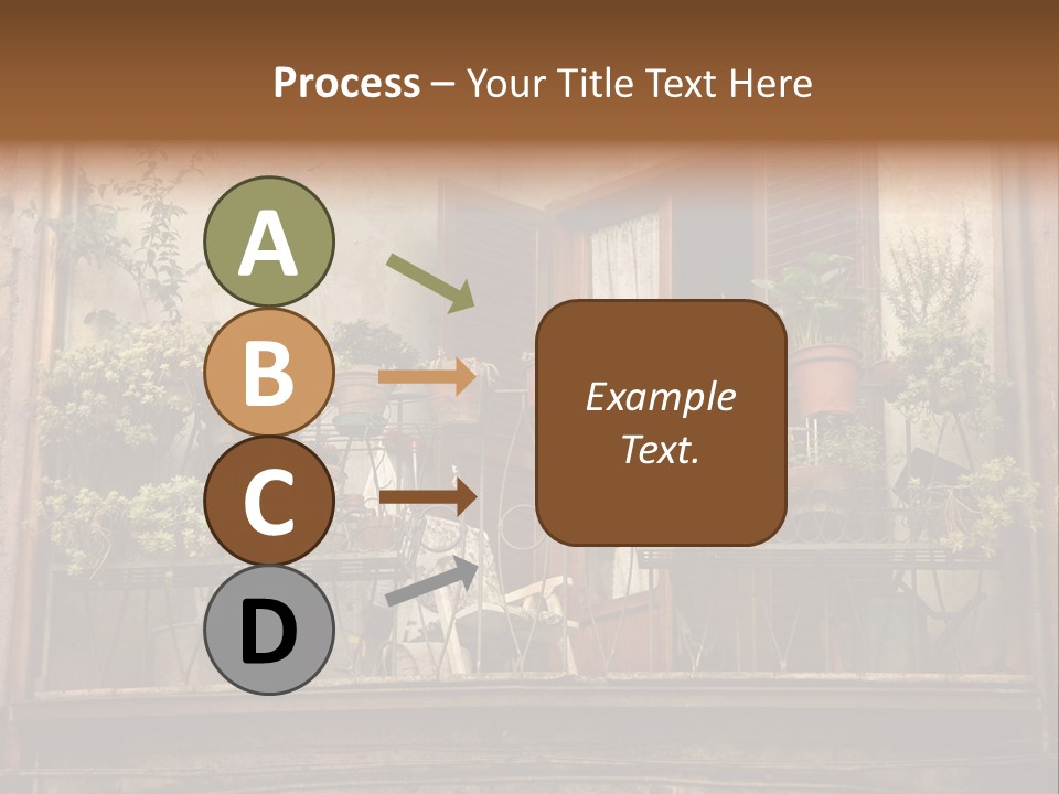 Artistic Work Of My Own In Retro Style - Postcard From Italy. - Architecture Urban Orvieto, Umbria, Italy PowerPoint Template