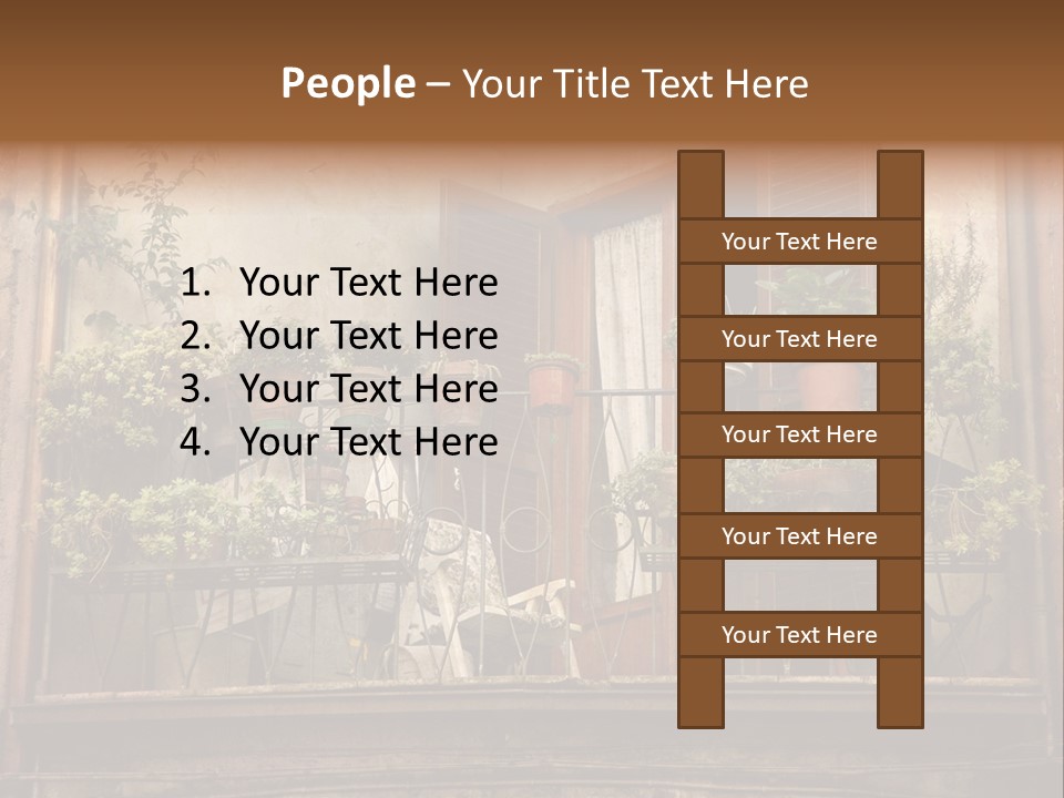 Artistic Work Of My Own In Retro Style - Postcard From Italy. - Architecture Urban Orvieto, Umbria, Italy PowerPoint Template