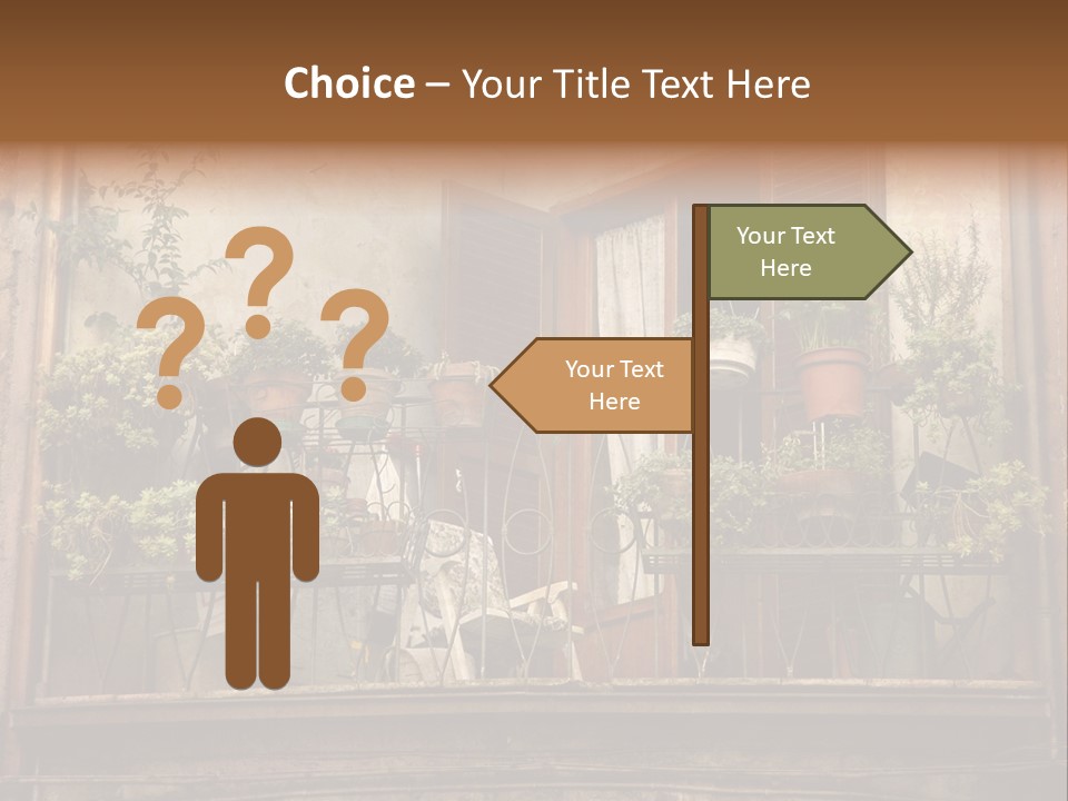 Artistic Work Of My Own In Retro Style - Postcard From Italy. - Architecture Urban Orvieto, Umbria, Italy PowerPoint Template