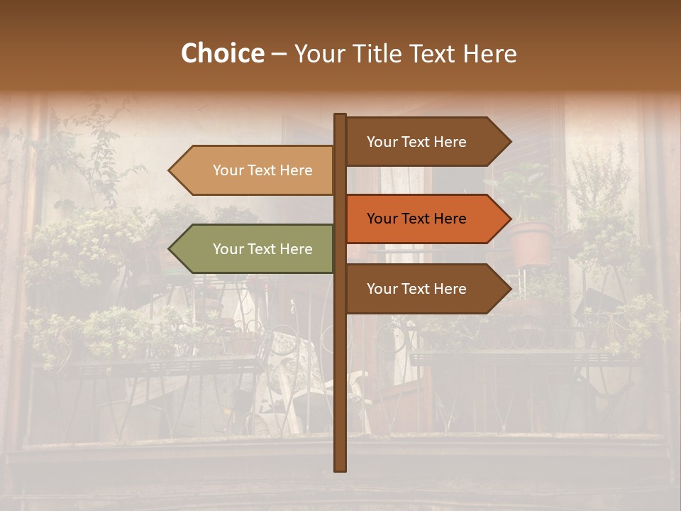 Artistic Work Of My Own In Retro Style - Postcard From Italy. - Architecture Urban Orvieto, Umbria, Italy PowerPoint Template