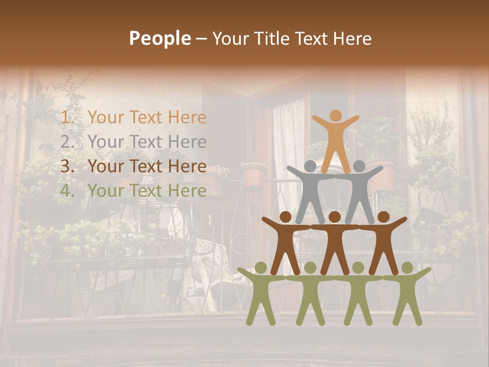 Artistic Work Of My Own In Retro Style - Postcard From Italy. - Architecture Urban Orvieto, Umbria, Italy PowerPoint Template