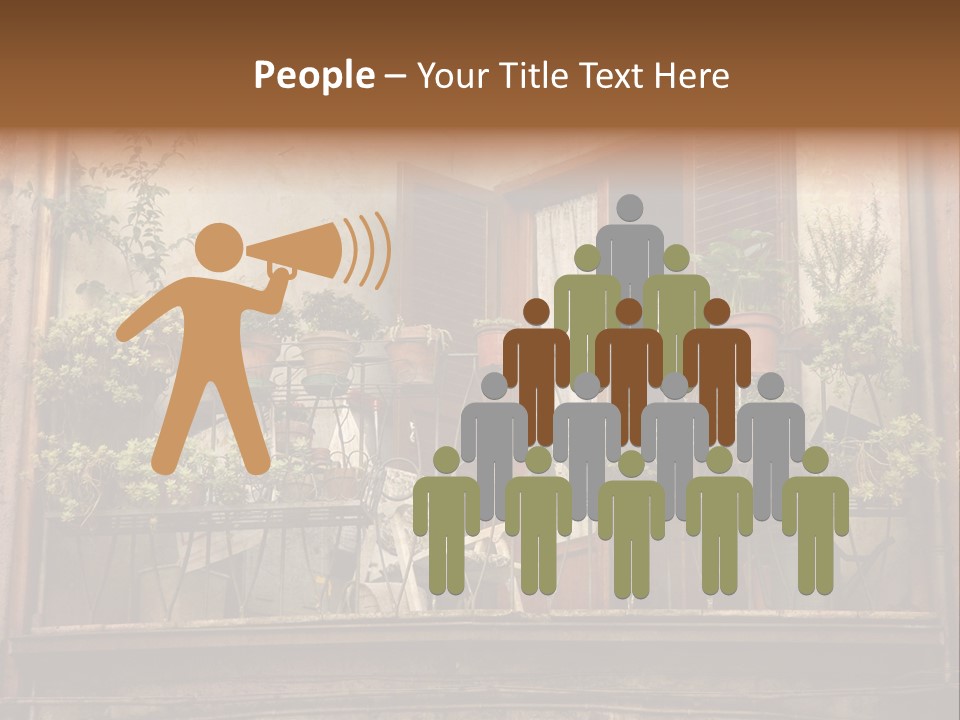 Artistic Work Of My Own In Retro Style - Postcard From Italy. - Architecture Urban Orvieto, Umbria, Italy PowerPoint Template