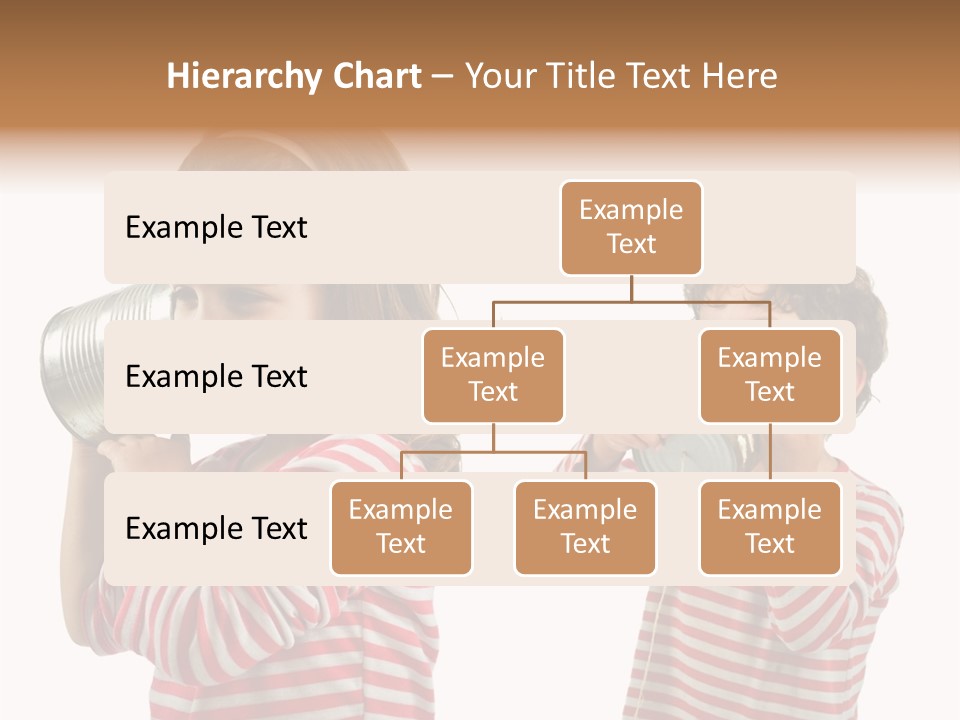 Boy And Girl Talking On A Tin Phone Isolated On White PowerPoint Template