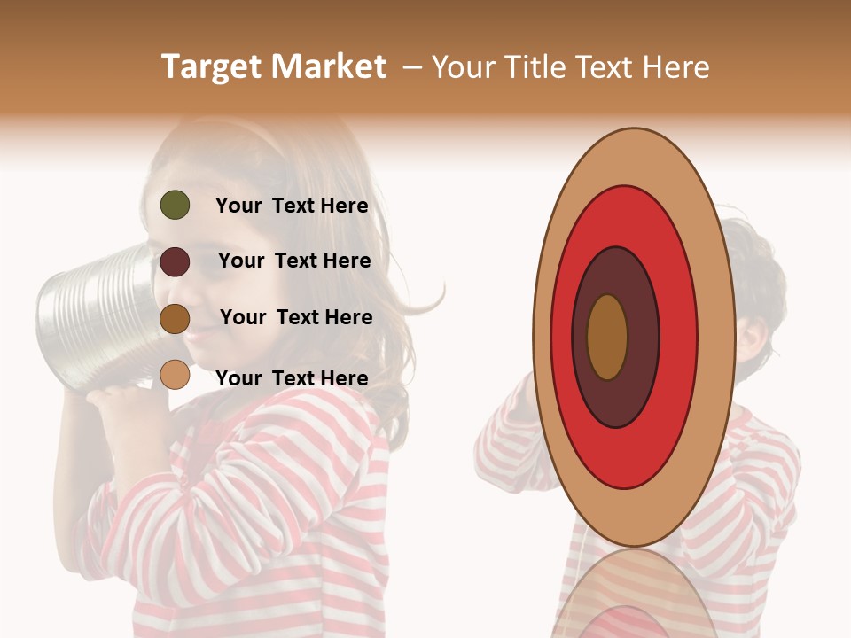 Boy And Girl Talking On A Tin Phone Isolated On White PowerPoint Template