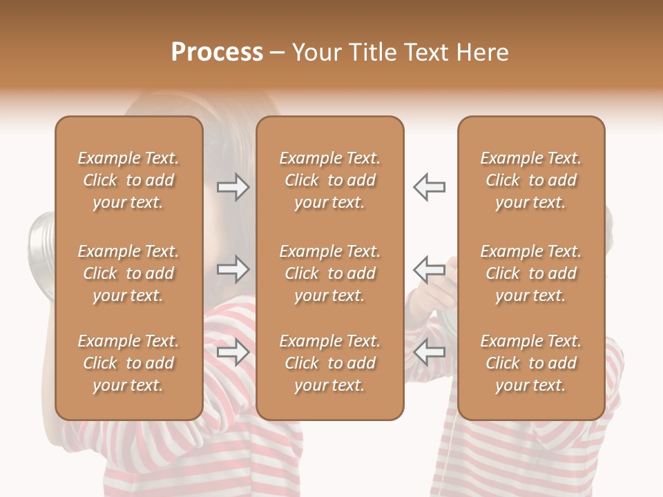 Boy And Girl Talking On A Tin Phone Isolated On White PowerPoint Template