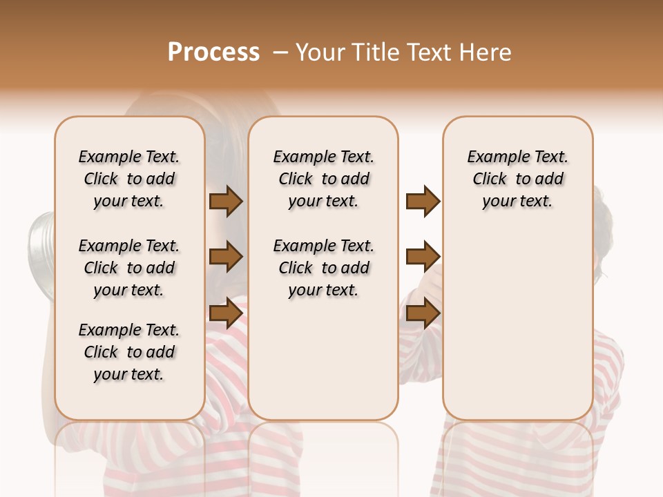 Boy And Girl Talking On A Tin Phone Isolated On White PowerPoint Template