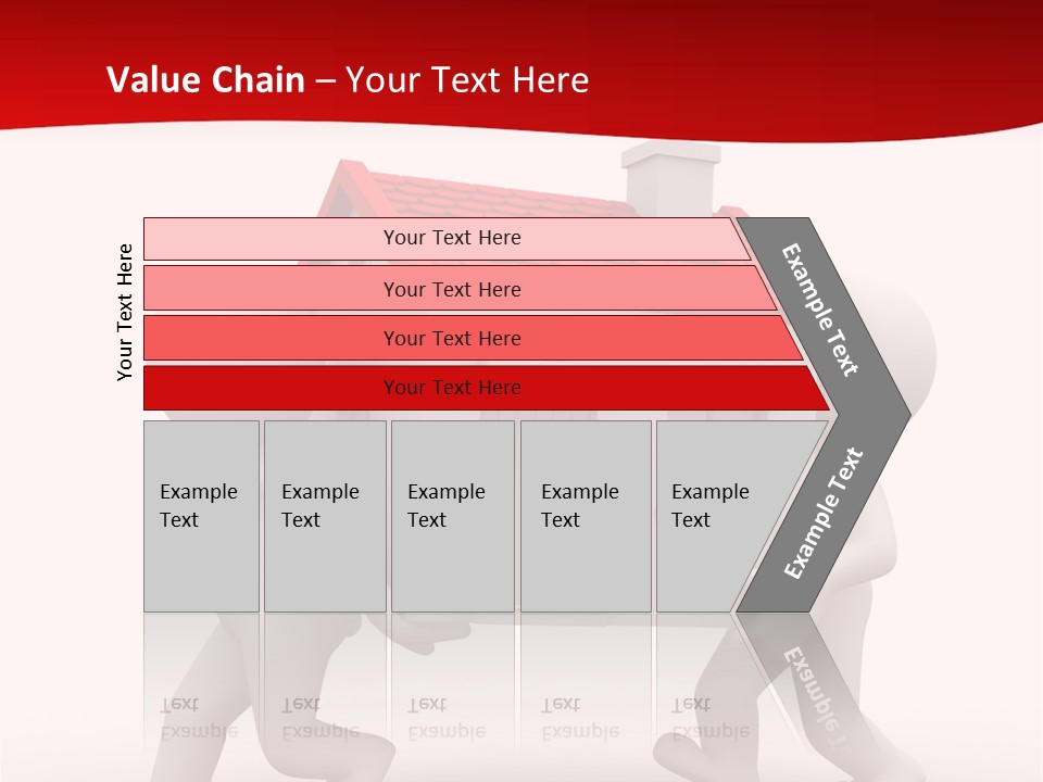 Two 3D Humans Carry A Home In Their Hands PowerPoint Template