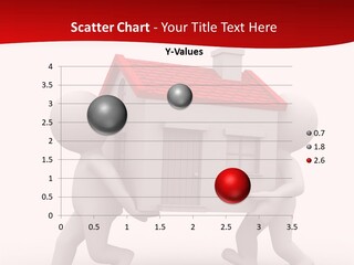 Two 3D Humans Carry A Home In Their Hands PowerPoint Template