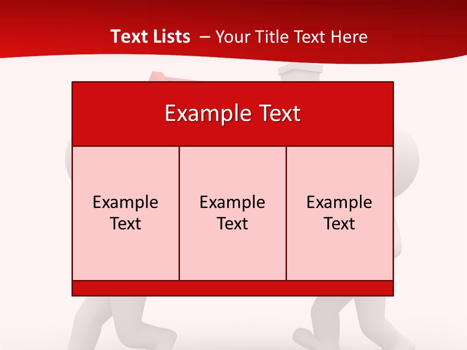 Two 3D Humans Carry A Home In Their Hands PowerPoint Template