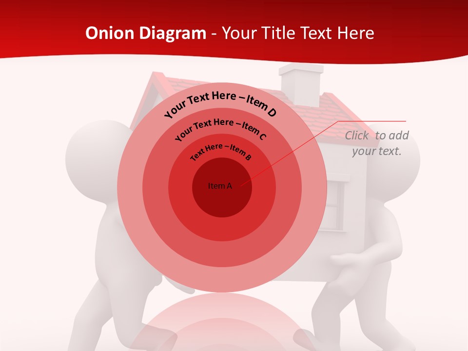 Two 3D Humans Carry A Home In Their Hands PowerPoint Template