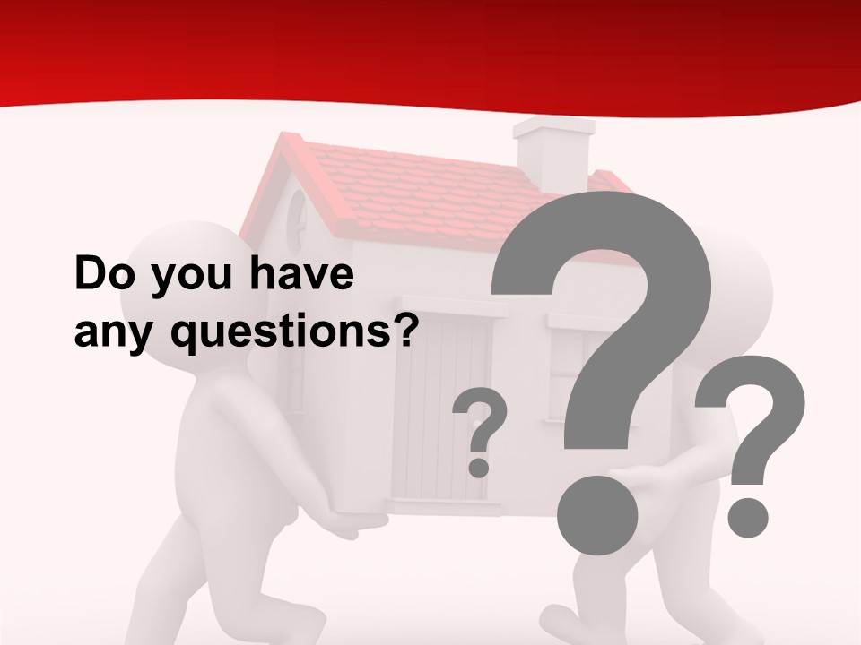 Two 3D Humans Carry A Home In Their Hands PowerPoint Template