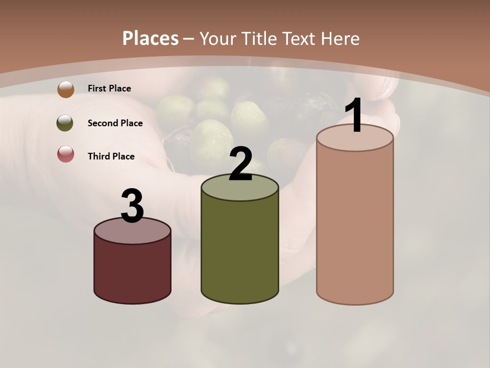 A Person Holding A Handful Of Olives In Their Hands PowerPoint Template