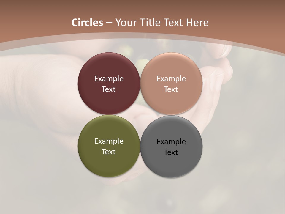 A Person Holding A Handful Of Olives In Their Hands PowerPoint Template